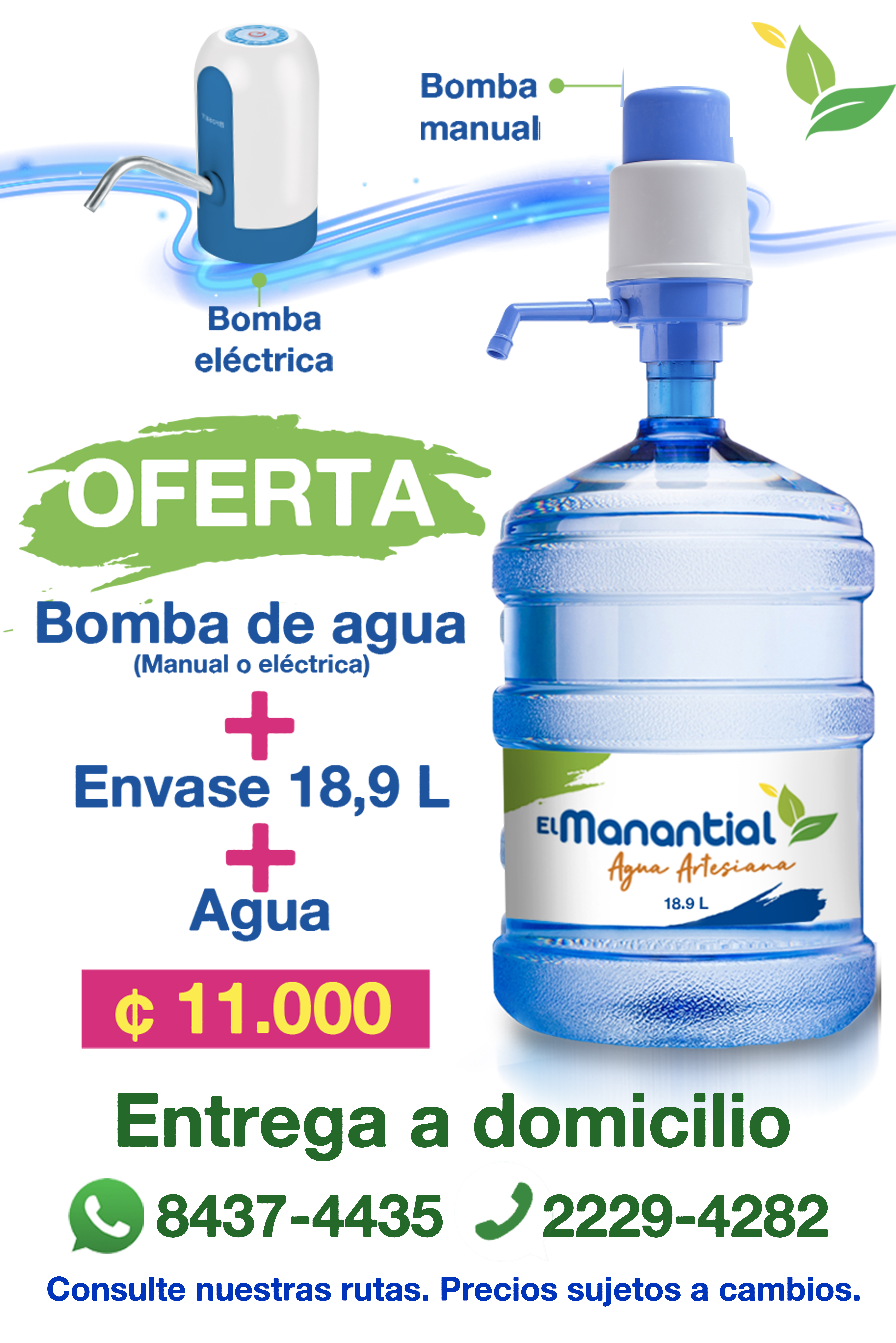 COMBO DE ENVASE + AGUA + DISPENSADOR  MANUAL - Imagen principal